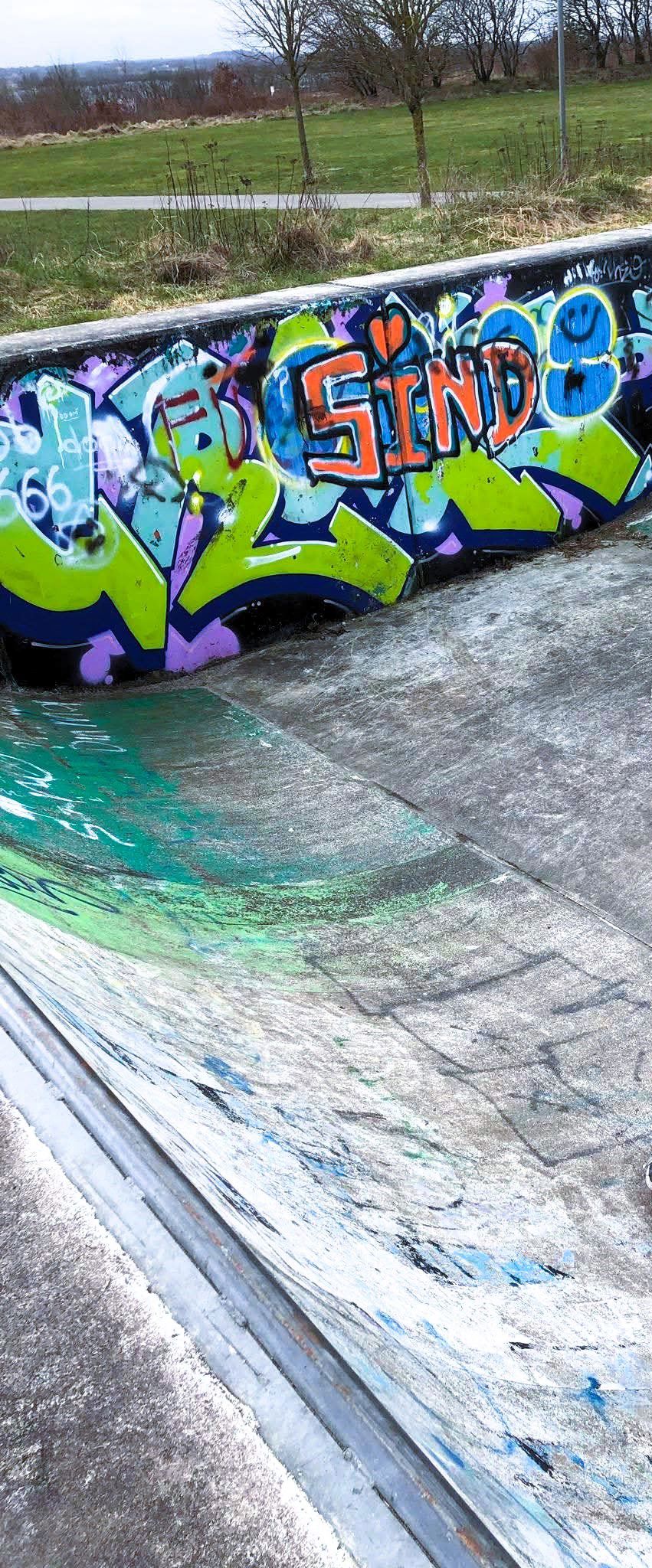 Graffiti på skaterbane