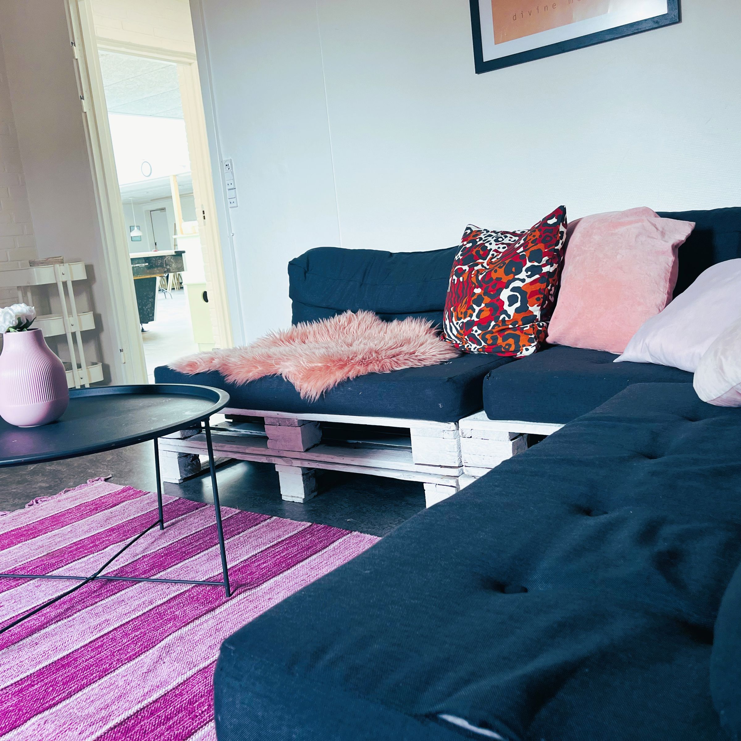 Sofa med puder