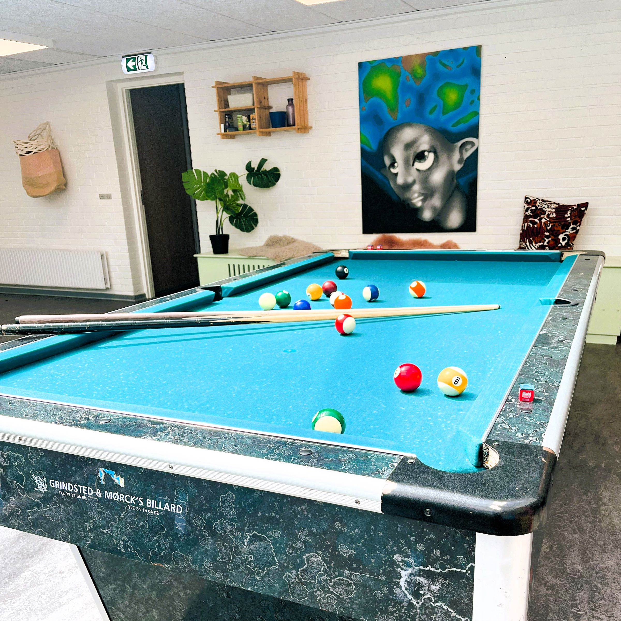 Poolbord og billede